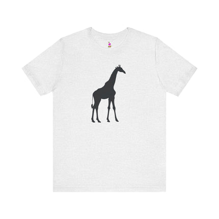 GIRAFFE SILHOUETTE T-Shirt - Elegant Wildlife Minimalist Art Tee