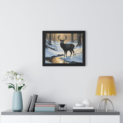 SUNSET CREEK BUCK - Deer Hunter Framed Wall Art