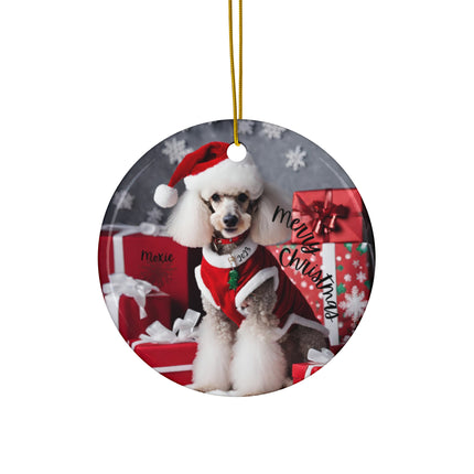 PERSONALIZED POODLE Christmas Ornament
