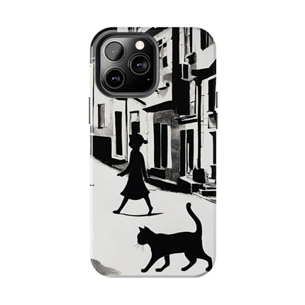 VINTAGE CITY CAT ALLEY WAY Phone Case