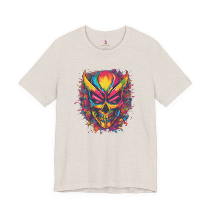 GRINNING MASKED SKULL Graffiti T-Shirt - Urban Street Art Skull Tee