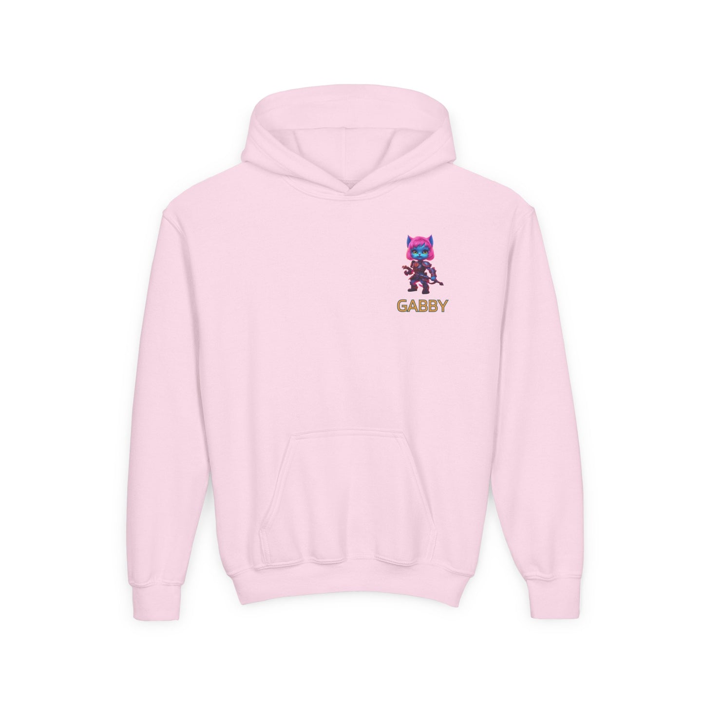 Custom Trendy Kids Hoodie, Personalized Girls Cat Hoodie, Warrior Cat Kids Hooded Sweatshirt