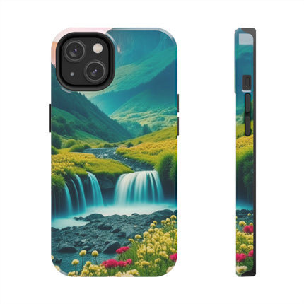 FLOWER CASCADE MOUNTAINS Phone Case