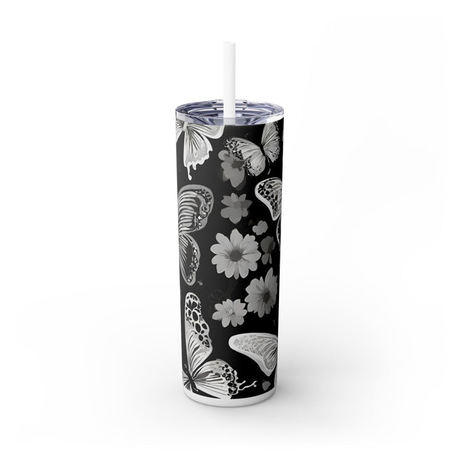 FLOWERS AND BUTTERFLIES Tumbler - Fitness Exercise Gym Workout Drink Holder