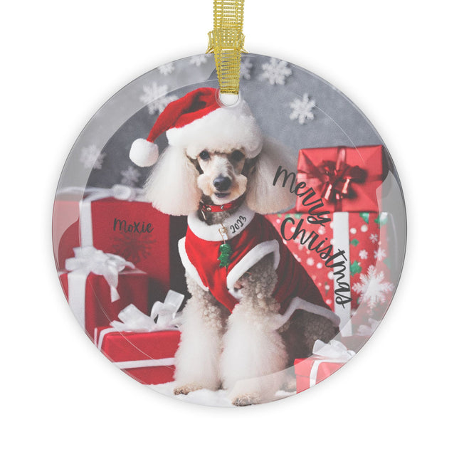 PERSONALIZED POODLE Christmas Ornament