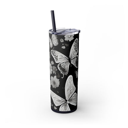FLOWERS AND BUTTERFLIES Tumbler - Fitness Exercise Gym Workout Drink Holder