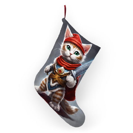 Christmas Stockings, Kids Adults Stockings, Cat Lovers Christmas Gift, Santa Warrior, Stockings with Cats, Kitten Stocking, Pet Holiday Gift