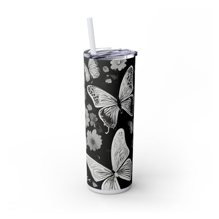 FLOWERS AND BUTTERFLIES Tumbler - Fitness Exercise Gym Workout Drink Holder