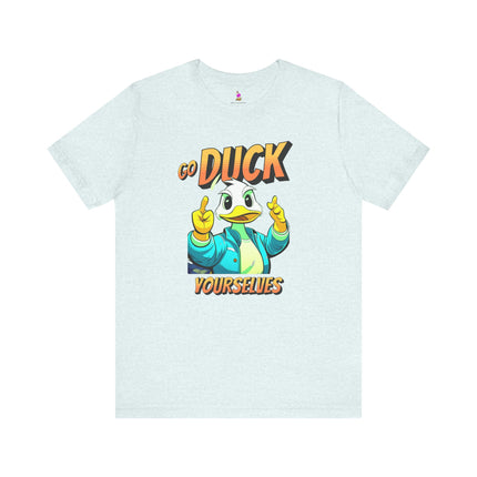 GO DUCK YOURSELVES Profane Quack T-Shirt - Funny Duck Wordplay Humor Tee