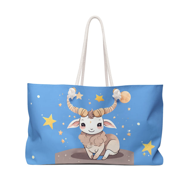 Baby Boy Capricorn Travel Gift Weekender Tote | Grandma's House Infant Weekend Bag | Cute Goat & Starry Diaper, Blankets, Clothes Traveler