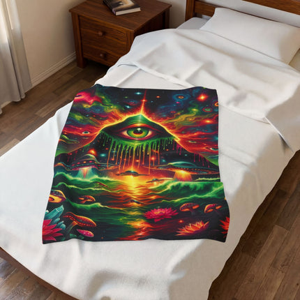 TRIPPY CENTRAL SUMMONER Psychedelic Blanket