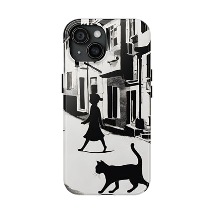 VINTAGE CITY CAT ALLEY WAY Phone Case