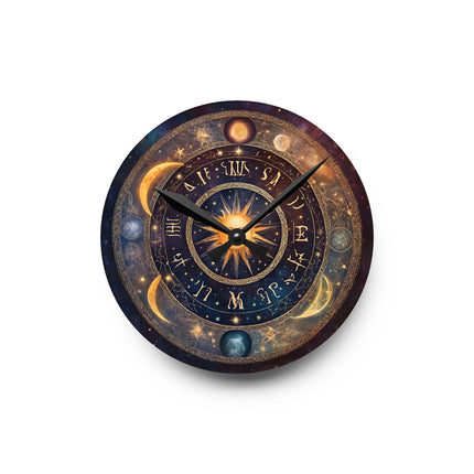 Moon Phases Acrylic Wall Art Clock | Lunar Cycle Astronomy Night & Space Hanging | Home Office Solar System Wall Decor Astrology Lover Gift
