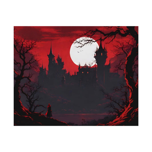 Castlevania Belmont Video Game Room Inspired Wall Decor | A Journey Into Horrid Evil Poster | Dracula Castle Vampire Night Wall Hanging