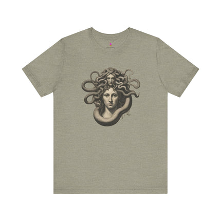 TWO TIER MEDUSA BUST Creepy T-Shirt - Dark Greek Mythology Horror Art Tee