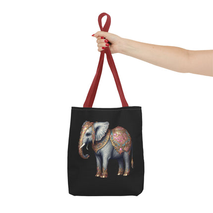 Personalized Elephant Gift Tote | Majestic Custom Grocery Bag | Jungle Lovers Office Travel Carrier | Wild Animal Business Traveler