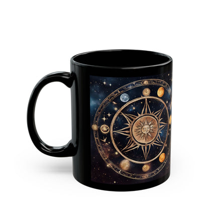 Wheel of the Year Moon | Astronomy Stars and Constellations Lunar Solar Eclipse Cycle Galaxy Wiccan Coffee Mug