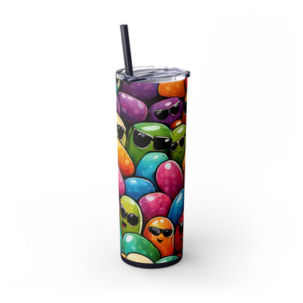 COOL BEANS Skinny Tumbler - Retro Jelly Beans Candy Lover Cup