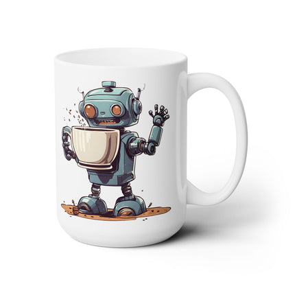 Cute Robot Personalized Adult or Kids Coffee Cup
