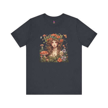 FLOWER GARDEN MAIDEN T-Shirt - Beautiful Botanical Fantasy Art Tee