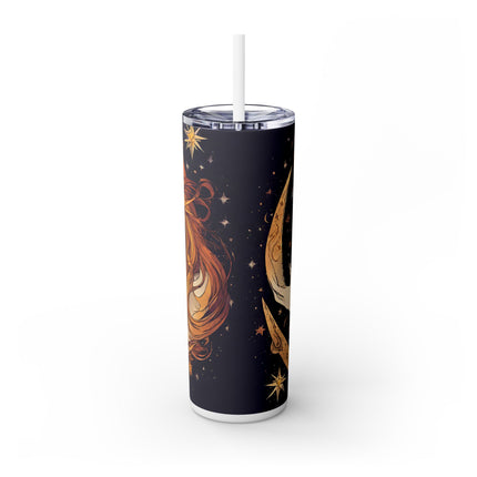 MOON SHAPING GODDESS Skinny Tumbler - Lunar Celestial Beauty Cup