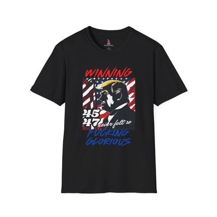 WINNING NEVER FELT SO F**KING GLORIOUS President Donald Trump 45/47 T-Shirt
