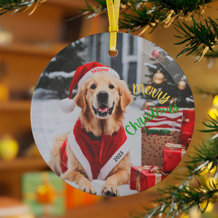 PERSONALIZED GOLDEN RETRIEVER Christmas Ornament