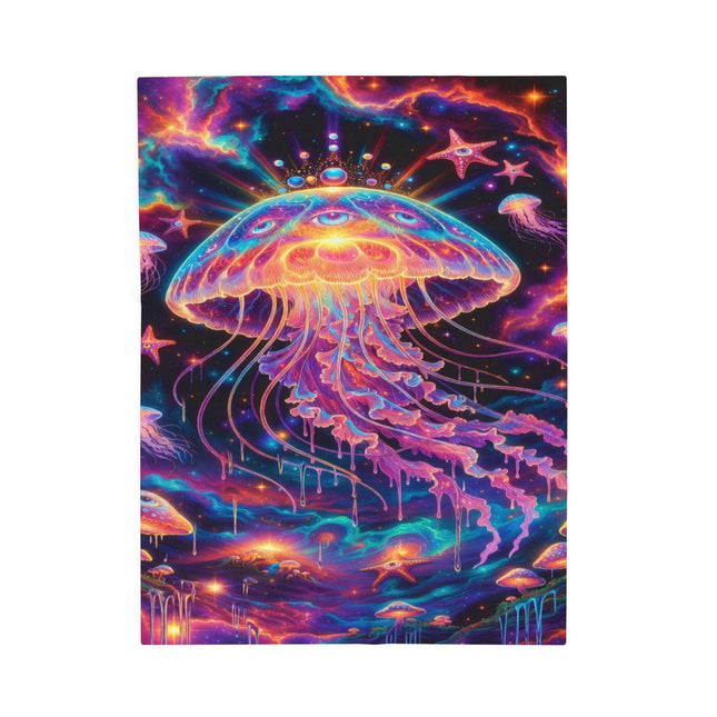 TRIPPY DIMENSIONAL JELLYFISH Psychedelic Blanket
