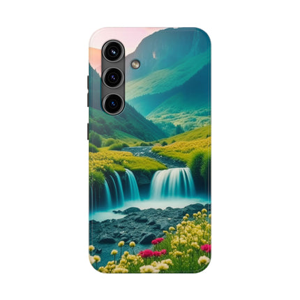 FLOWER CASCADE MOUNTAINS Phone Case