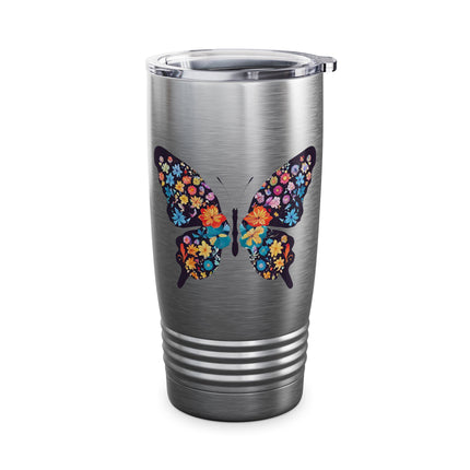 FLORAL PATTERNED BUTTERFLY Tumbler