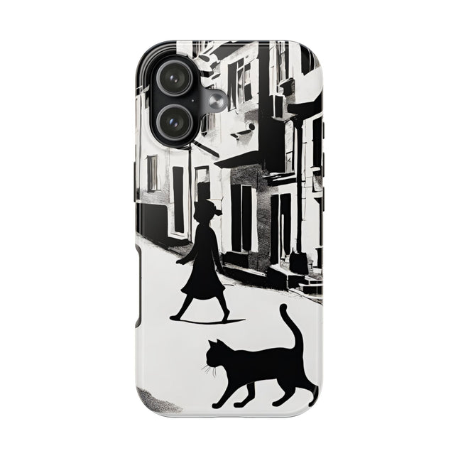 VINTAGE CITY CAT ALLEY WAY Phone Case