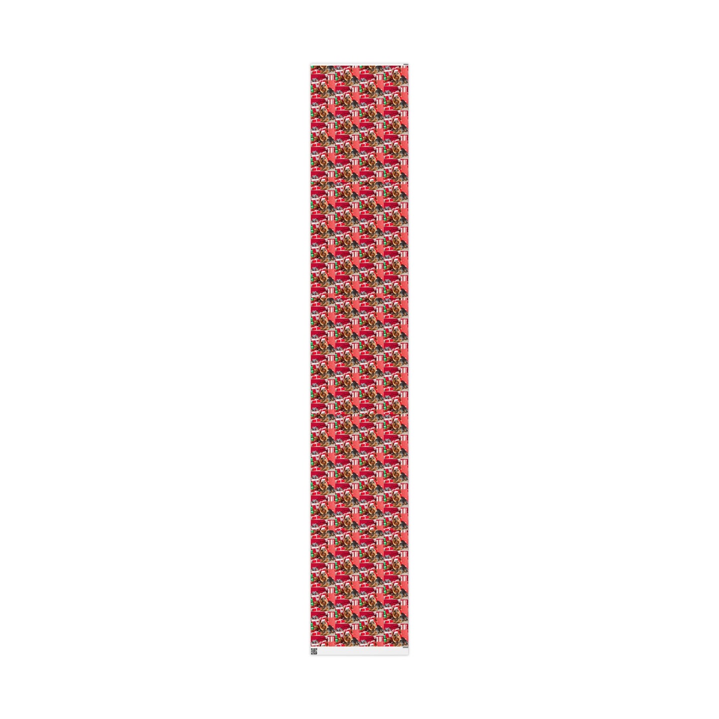 Dog Christmas Wrapping Paper Yorkshire Terrier, Santa Hat Yorkie Gift Wrap, Holiday Gift Wrap Roll