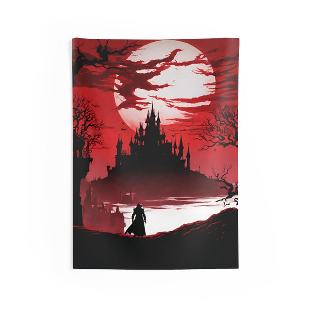 THE MOON ITSELF CAN DEVOUR THE NIGHT Video Game Inspired Art Tapestry