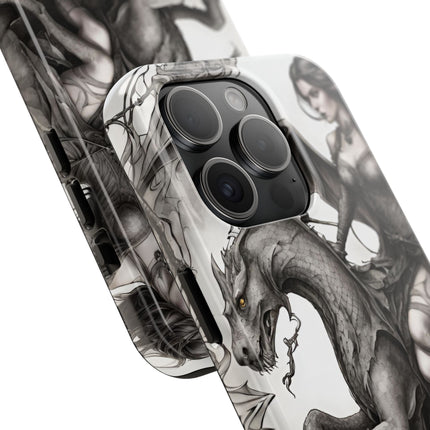 DRAGON AND MORPHING REPTILIAN BEAUTY Phone Case