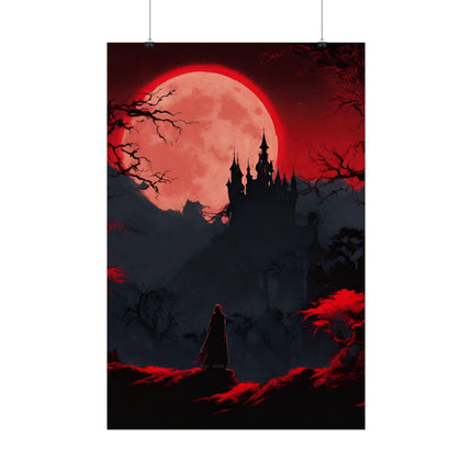 CURSED RING OF LUNAR BLOOD - Video Game Inspired Dracula Castle Poster