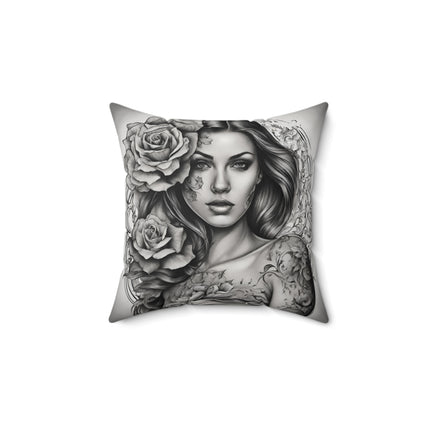 ROSE ADORNED BEAUTY Women's Decorative Pillow