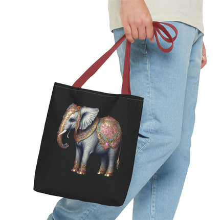 Personalized Elephant Gift Tote | Majestic Custom Grocery Bag | Jungle Lovers Office Travel Carrier | Wild Animal Business Traveler