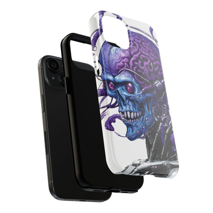 BLUE ALIEN SKULL Phone Case