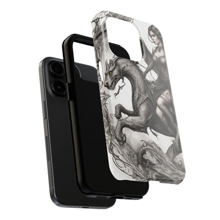 DRAGON AND MORPHING REPTILIAN BEAUTY Phone Case