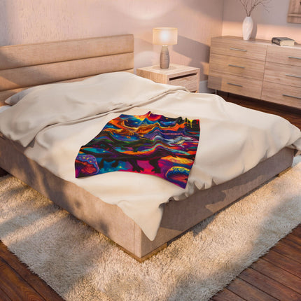 PSYCHEDELIC DRAGON QUAD Trippy Mushroom Blanket