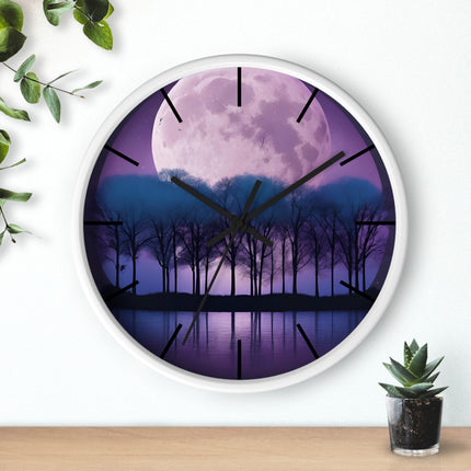 TRANQUILITY UNDER THE VIOLET MOON Wall Clock
