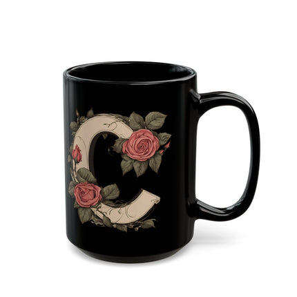 CUSTOM Personalized Letter C and Name Coffee Cup | Mom, Grandma, Aunt Gift