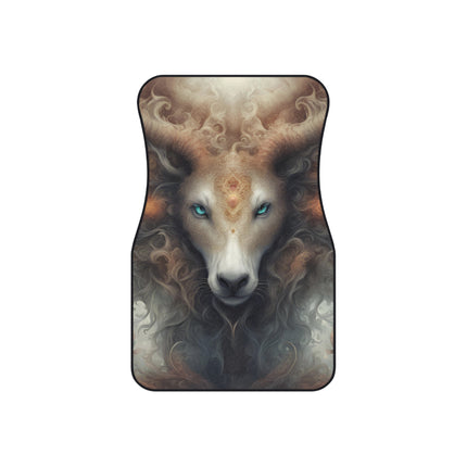 Majestic Myths Car Mats (Set of 4) | Mythological Blue Eyed Goat Automobile Accessories | Front and Rear Floor Auto Truck Gift
