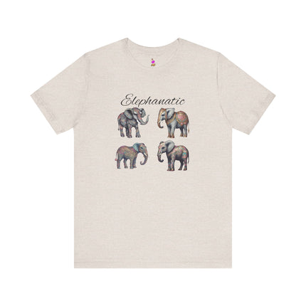 ELEPHANATIC Elephant Lovers T-Shirt - Funny Animal Fanatic Wordplay Tee