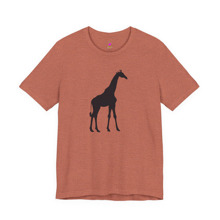 GIRAFFE SILHOUETTE T-Shirt - Elegant Wildlife Minimalist Art Tee
