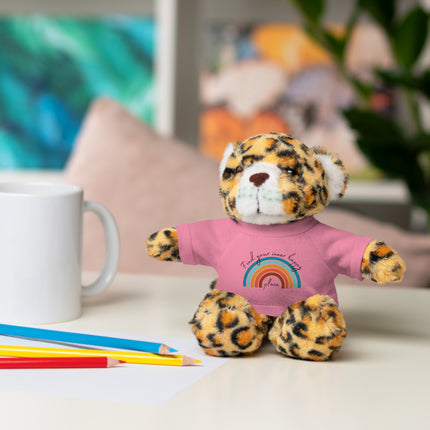 FIND YOUR INNER HAPPY PLACE Inspirational Rainbow Stuffed Animal