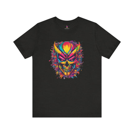 GRINNING MASKED SKULL Graffiti T-Shirt - Urban Street Art Skull Tee