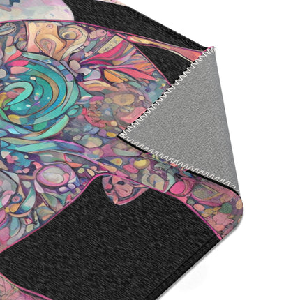 MARCH OF THE ELEPHANTS Floral Collage Area Rug