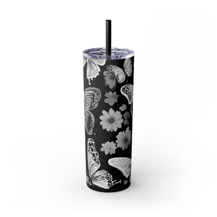 FLOWERS AND BUTTERFLIES Tumbler - Fitness Exercise Gym Workout Drink Holder