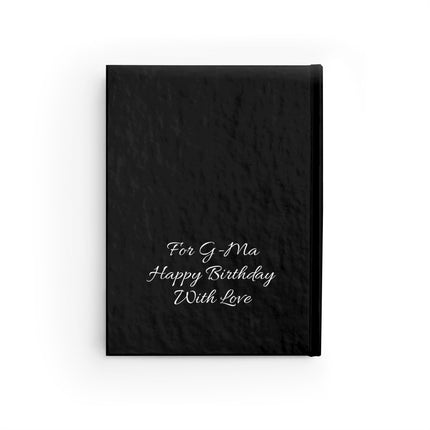 Personalized Letter D Diary | Custom Companion Journal | Hardcover Daily Life Log Black Book | Birthday, Wedding, Grandma, Grandmother Gift